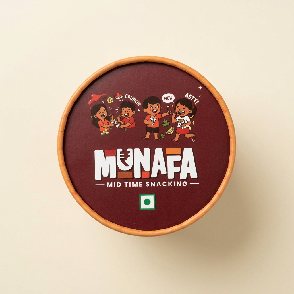 Top view of the Munafa lid artwork