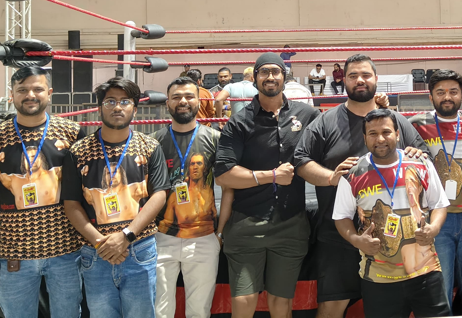 Wrestling shows with The Great Khali — Golden Smile event photograph