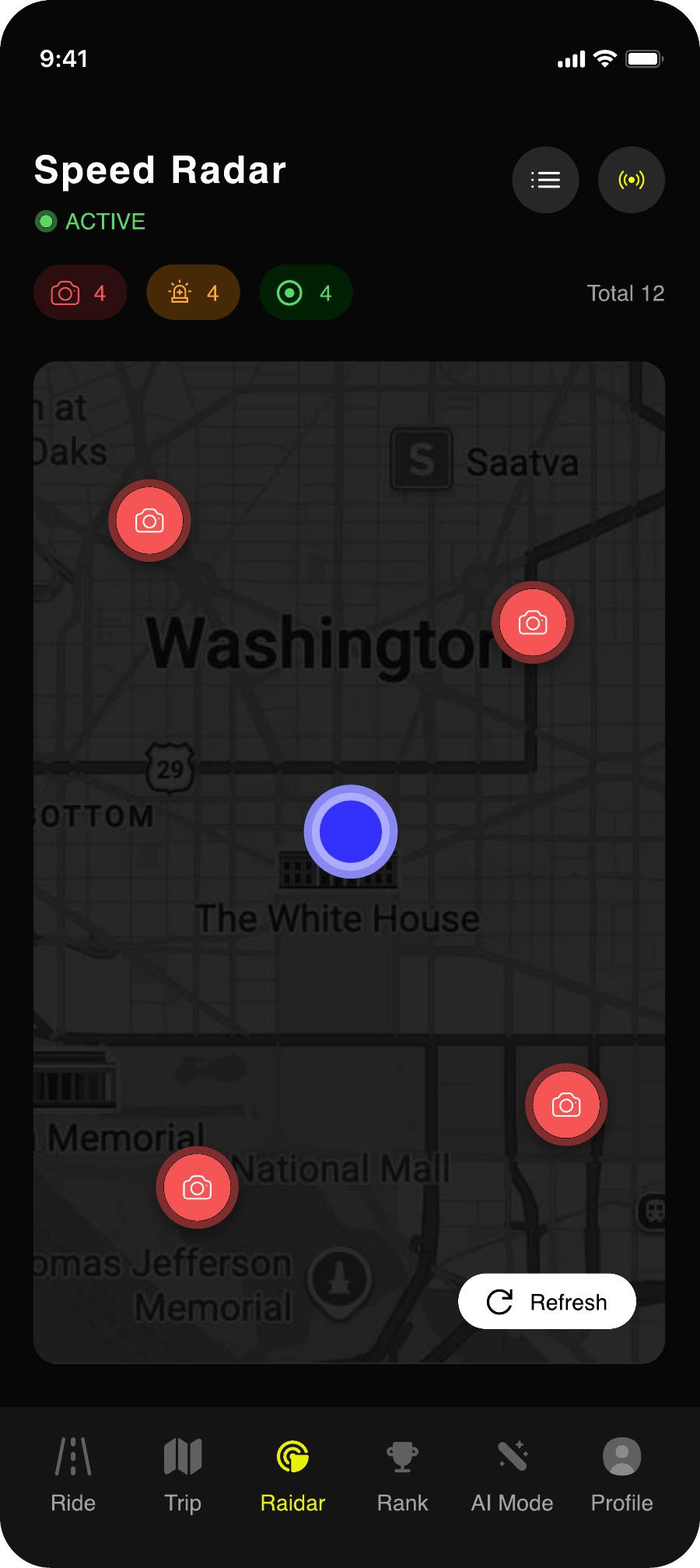 TripRank — Speed Radar