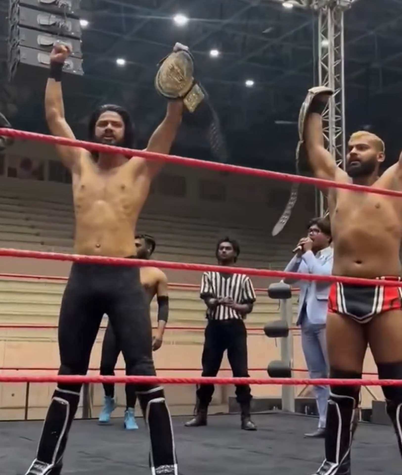 Wrestling shows with The Great Khali — Golden Smile event photograph