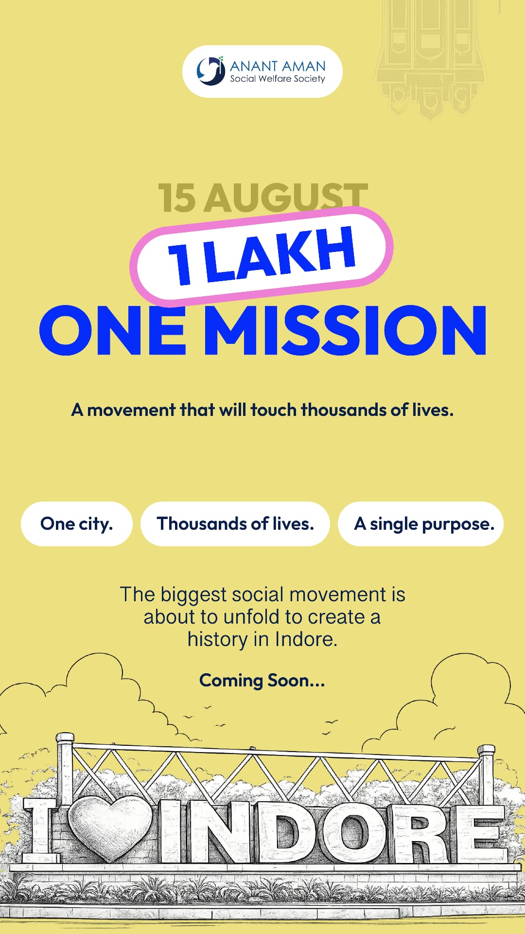 1 Lakh One Mission yellow reveal story and post