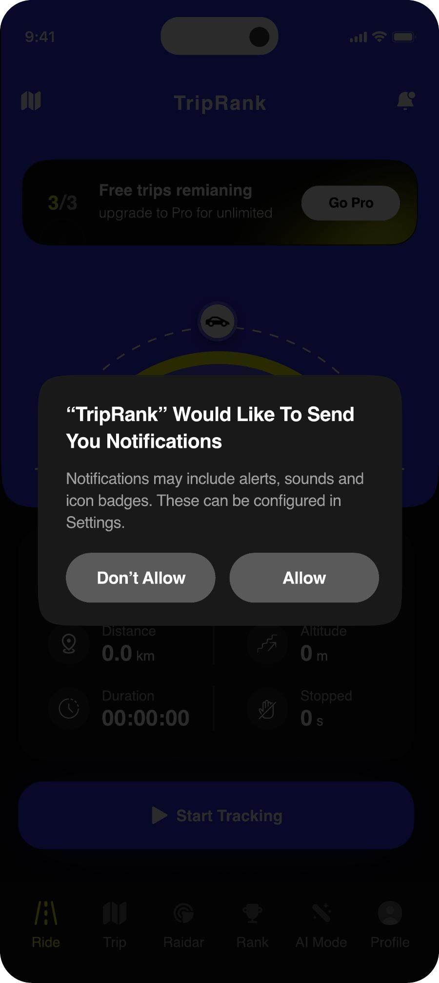 TripRank — Notification Priming