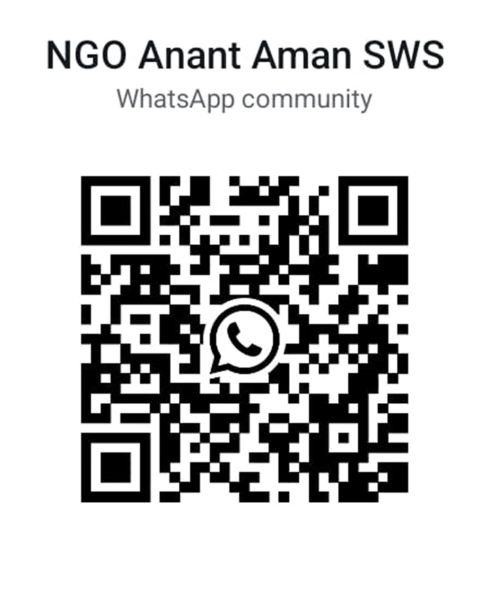 WhatsApp community QR code for NGO Anant Aman SWS